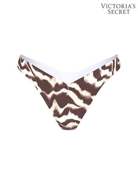 Victoria's Secret Zebra Brown Thong Bikini Bottoms (W54692) | £25