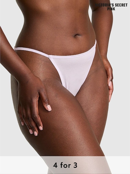 Victoria's Secret PINK Purple Whisper Bikini Cotton Knickers (W54756) | £9