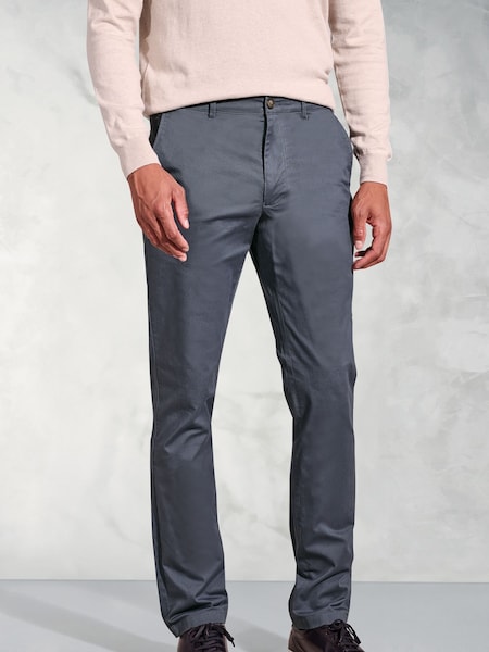 Brook Taverner Blue Cotton Stretch Chinos (W54965) | £50
