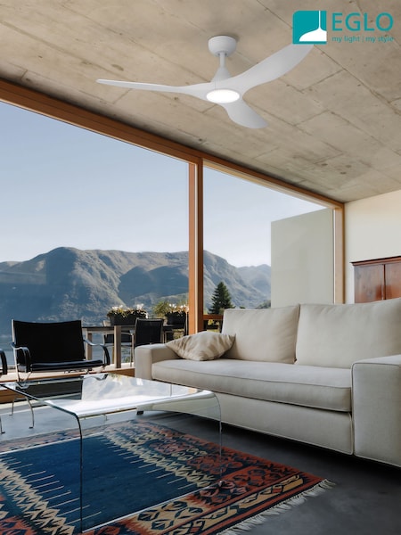 Eglo White Portsea LED Ceiling Fan (W54982) | £300