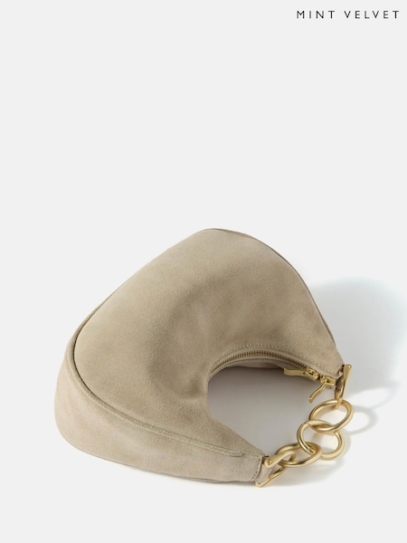 Mint Velvet Cream Ida Cream Suede Grab Bag (W55102) | £89