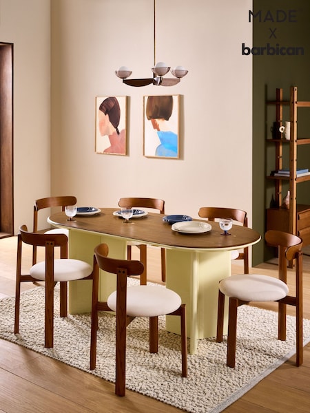 Made.com Plinth Oval Fixed 6 Seater Dining Table