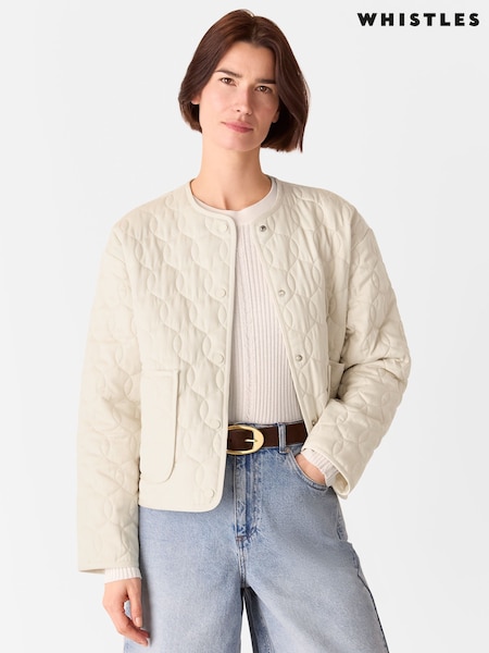 Whistles Nude Maya Quilted Jacket (W55205) | £129