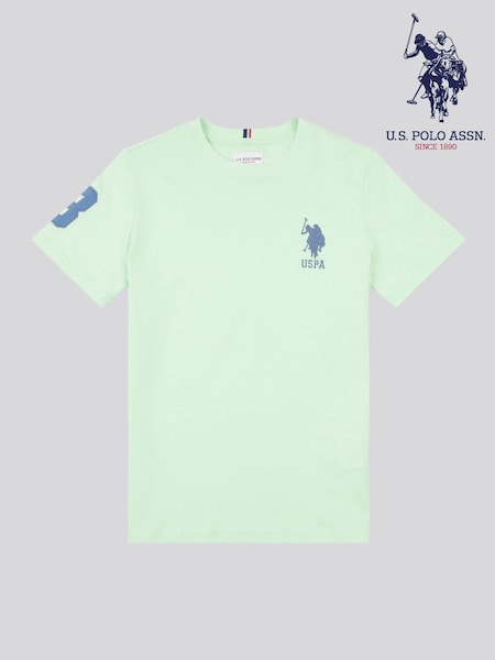 U.S. Polo Assn. Green Boys Player 3 100% Cotton T-Shirt (W55214) | £25 - £30