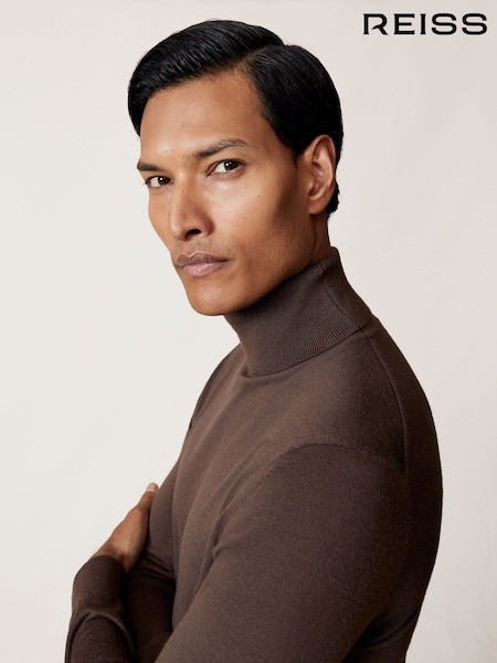 Reiss Chocolate Brown Caine Jumper (W55376) | £98