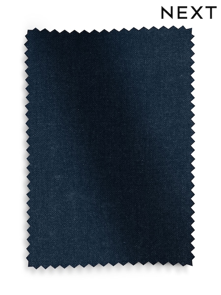 Dark Blue Opulent Chenille Upholstery Swatch (W55468) | £0