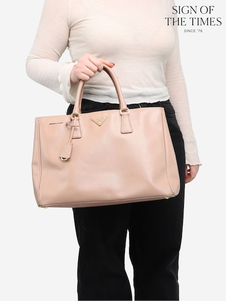 Prada Pink Saffiano Leather Galleria Top Handle Bag (W55473) | £3,300