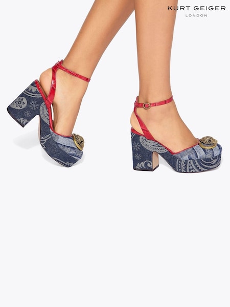 Kurt Geiger London Blue Chelsea Closed Platform Sandals (W55511) | £189