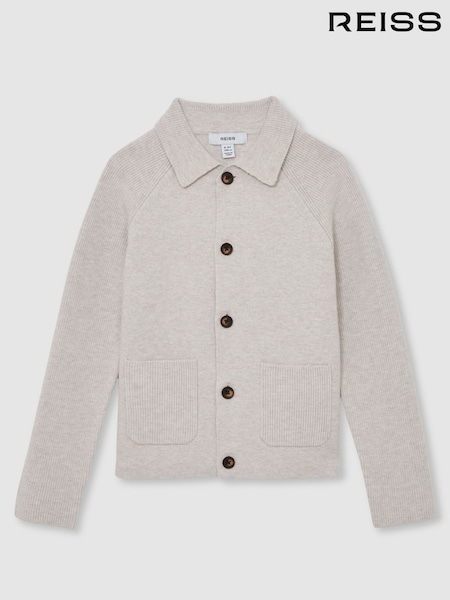Reiss Oatmeal Melange Fitzgerald Cardigan (W55520) | £60