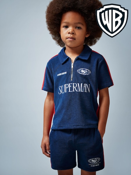 Superman | Reiss Towelling Polo Shirt (W55535) | £46