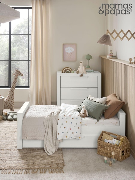 Mamas & Papas White Wash Franklin Cot Bed (W55599) | £489