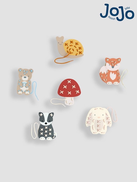 JoJo Maman Bébé Woodland Threading Animals (W55677) | £14