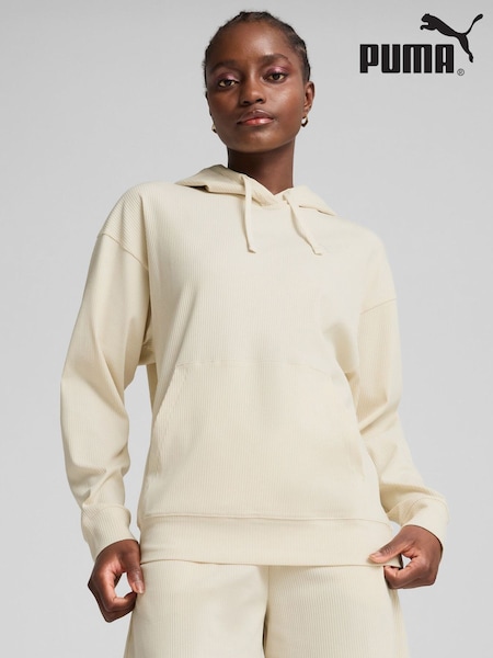 Puma Natural Womens Elevated Comfort Rib Hoodie (W55854) | £50