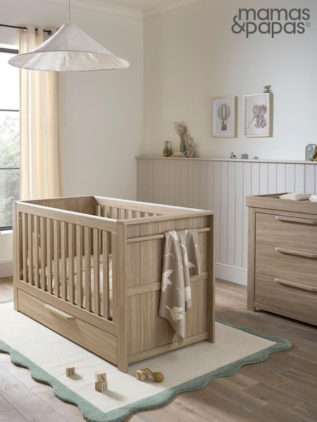 Mamas & Papas Natural Oak Franklin 2 Piece Nursery Furniture Set (W55890) | £858