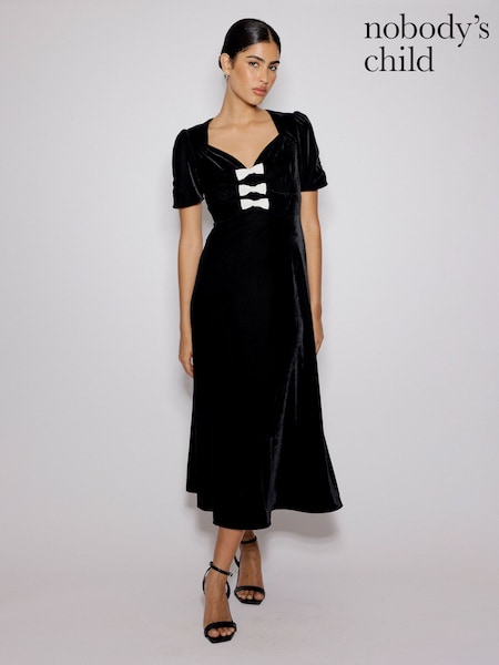 Nobodys Child Black Eleanor Midi Dress (W56000) | £120