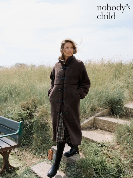 Nobodys Child Brown Chocolate Borg Coat (W56020) | £149
