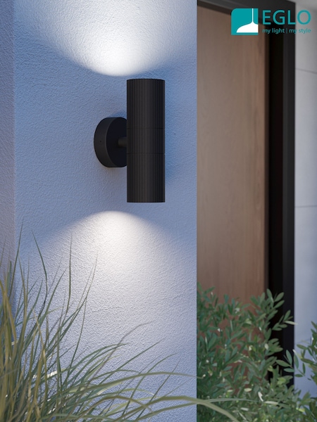 Eglo Black TOMELLOSO Modern Outdoor Wall Light (W56101) | £40