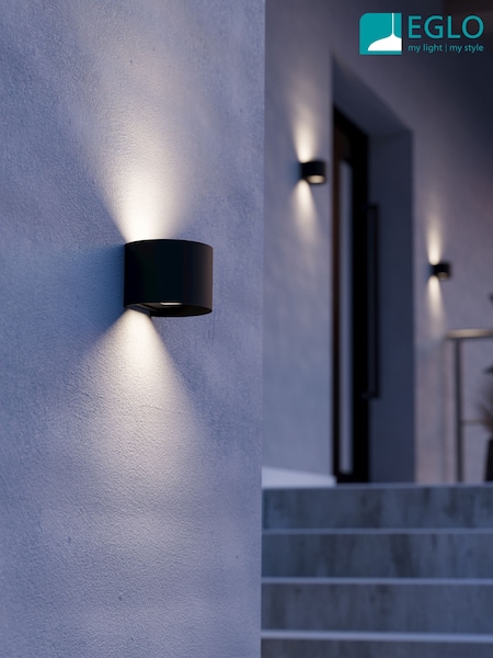 Eglo Black CALPINO 3 Outdoor Wall Light (W56102) | £45