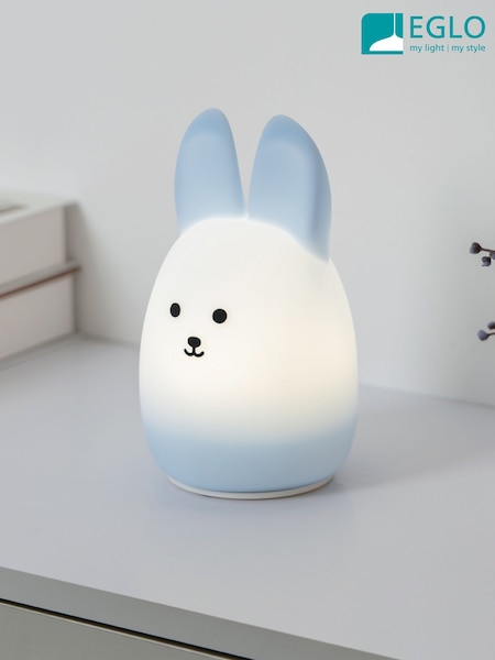 Eglo Pastel Light Blue Kids Castellino Rabbit Night Light Table Lamp (W56107) | £20