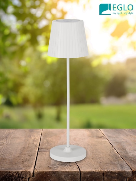 Eglo White CABOZO LED Portable Outdoor Table Lamp (W56108) | £37