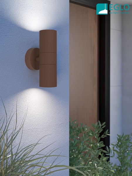 Eglo Rust Coloured TOMELLOSO Modern Outdoor Wall Light (W56109) | £40