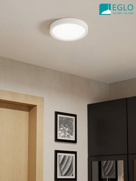 Eglo White IDUM-E LED Ceiling Light (W56110) | £23