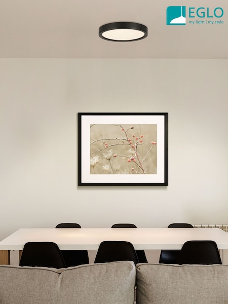 Eglo Black IDUM-E LED Ceiling Light (W56111) | £25