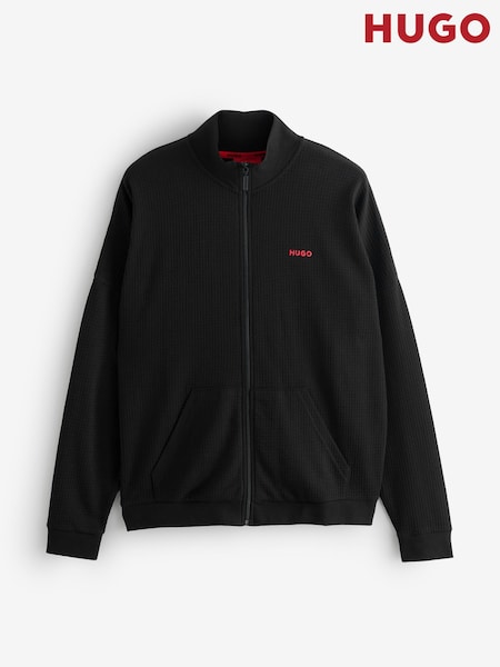 HUGO Black Waffle Zip Through Jacket (W56195) | £69