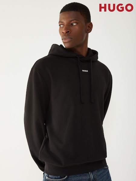 HUGO Black Relaxed Fit Hoodie (W56212) | £99