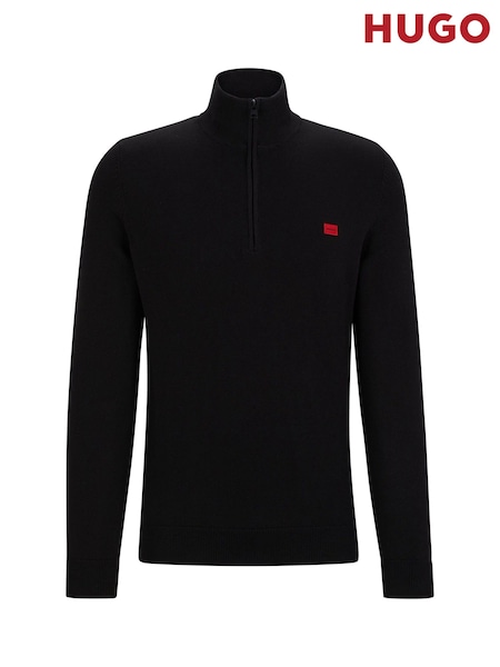 HUGO Black Tipped Polo Shirt (W56213) | £99