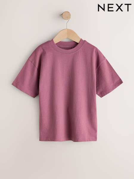 Berry Red Relaxed Fit Short Sleeve T-Shirt (3-16yrs) (W56366) | £3.50 - £6.50
