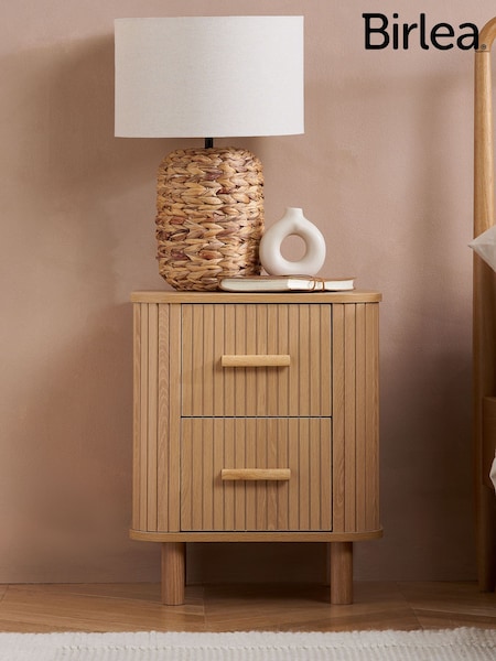 Birlea Brown Axel 2 Drawer Bedside Table (W56376) | £112