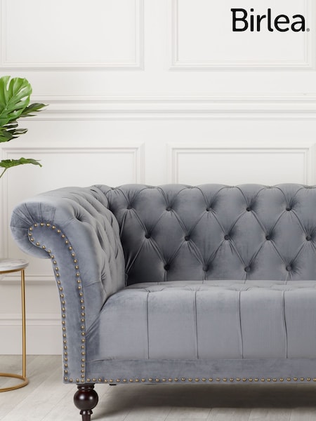 Birlea Grey Chester 3 Seater Sofas (W56382) | £772