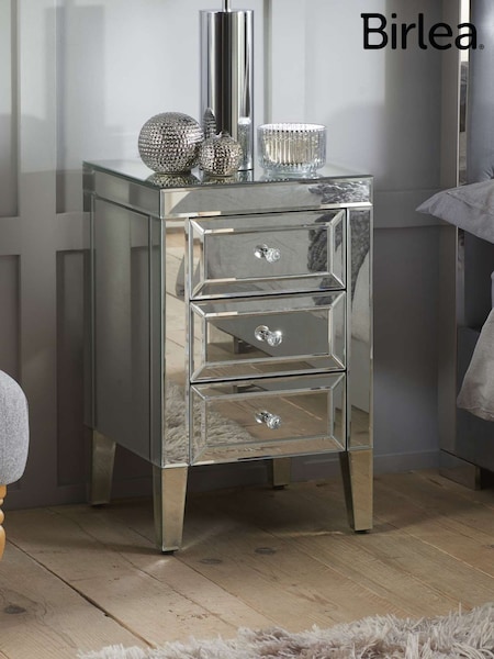 Birlea Mirrored Valencia 2 Drawer 3 Drawer Bedside (W56392) | £249