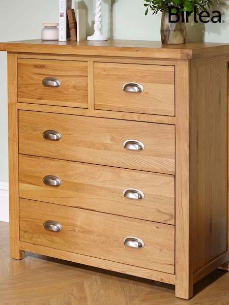Birlea Brown Woburn 5 Drawer Chest (W56398) | £480