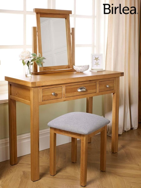 Birlea Oak Woburn 3 Drawer Dressing Table (W56408) | £240