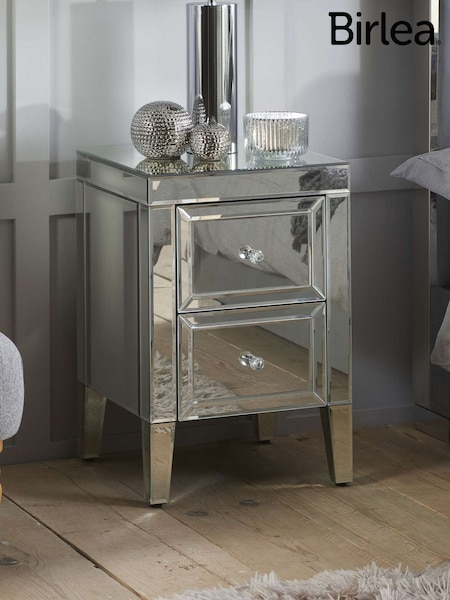 Birlea Mirrored Valencia 2 Drawer 2 Drawer Bedside (W56414) | £215