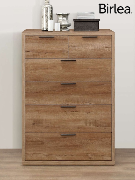 Birlea Oak Stockwell 4 + 2 6 Drawer Chest (W56427) | £292