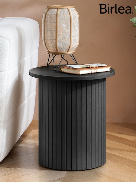 Birlea Black Axel Fluted Side Table (W56441) | £78