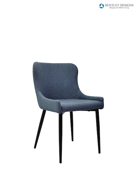 Bentley Designs Set of 2 Blue Rubens Upholstered Dining Chairs (W56495) | £200