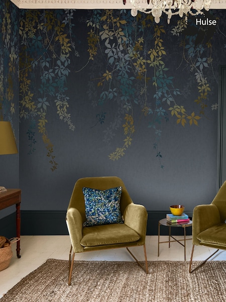 Clarissa Hulse Indigo Virginia Creeper Fixed Size Mural (W56599) | £300