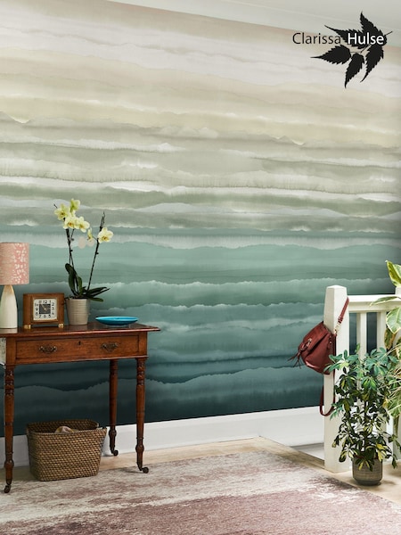 Clarissa Hulse Jade Strata Dawn Fixed Size Mural 2.5m x 4m (W56608) | £300