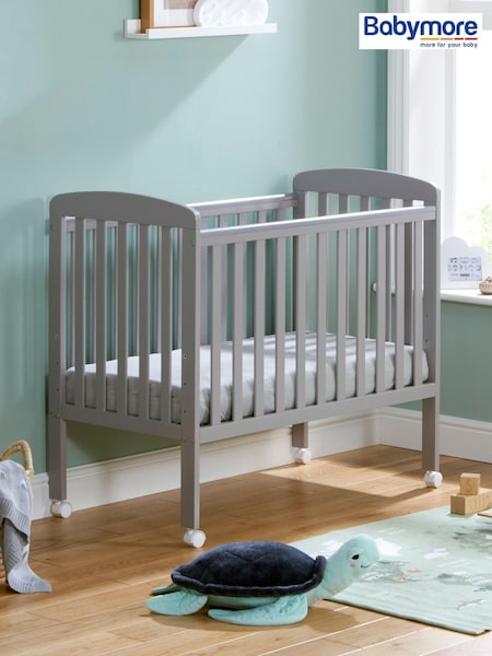 Babymore Grey Space Saver Cot (W56614) | £120