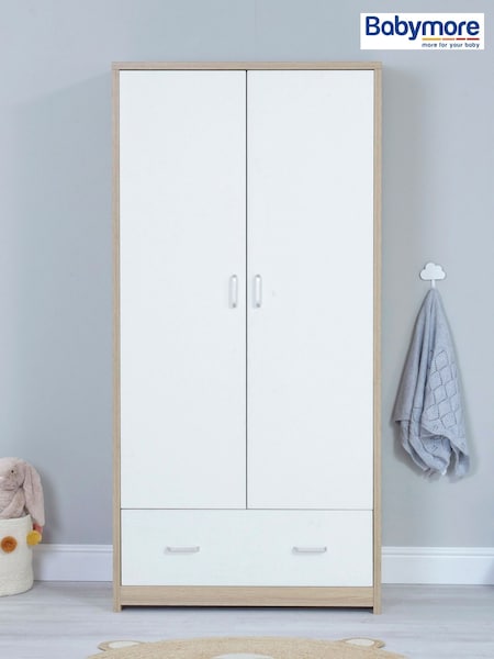 Babymore Oak White Luno Veni Wardrobe (W56625) | £340