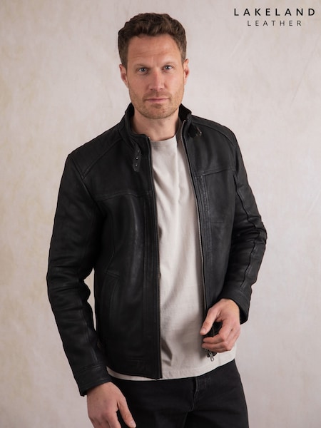 Lakeland Leather Black Wilton Jacket (W56872) | £199