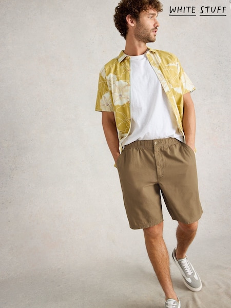 White Stuff Natural Drawstring Linen Blend Shorts (W56877) | £49