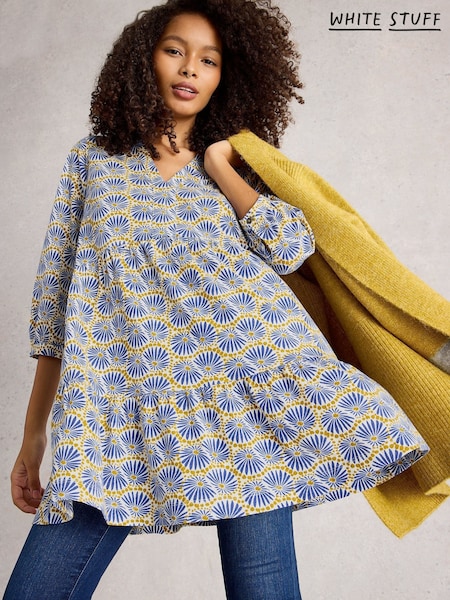 White Stuff Blue 100% Cotton Marta Tunic (W56879) | £55