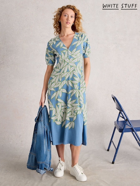 White Stuff Blue Megan Jersey Dress (W56882) | £65