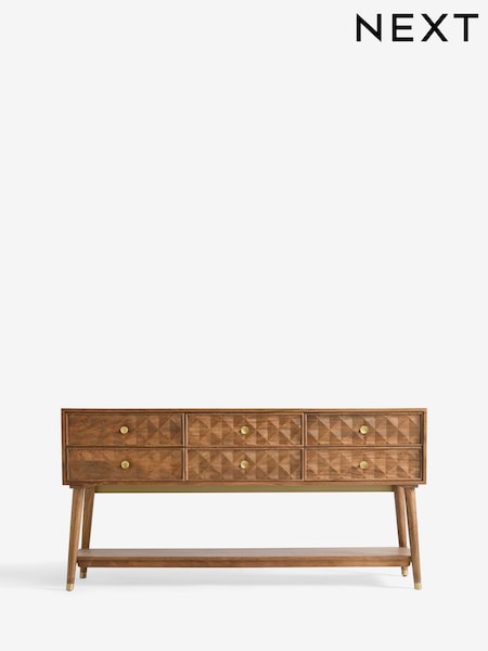 Dark Lloyd Solid Mango Wood 6 Drawer Sideboard (W57023) | £950