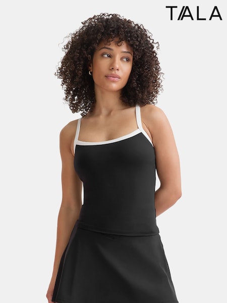 TALA Black Adjustable Strap Bandeau Vest (W57042) | £42
